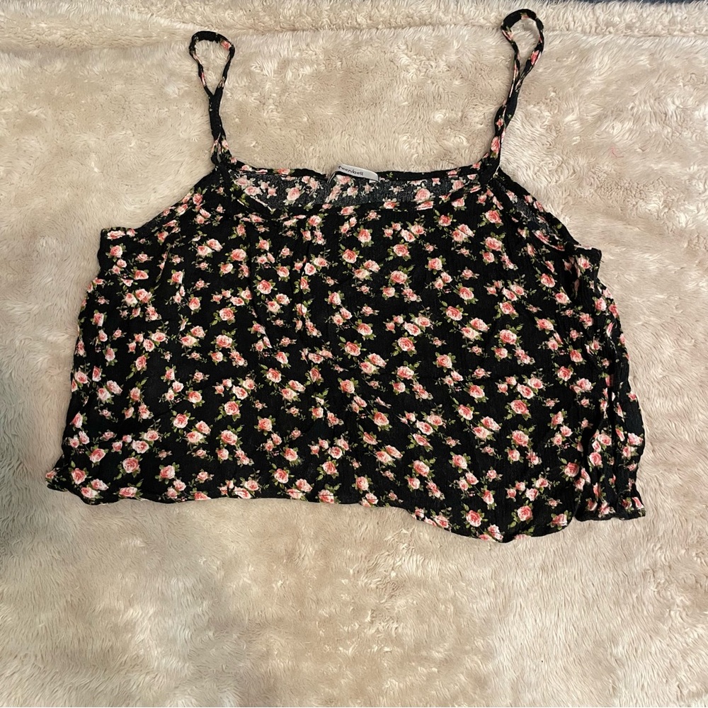 TeenBell flowy fit cropped lightweight ribbed material